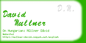 david mullner business card